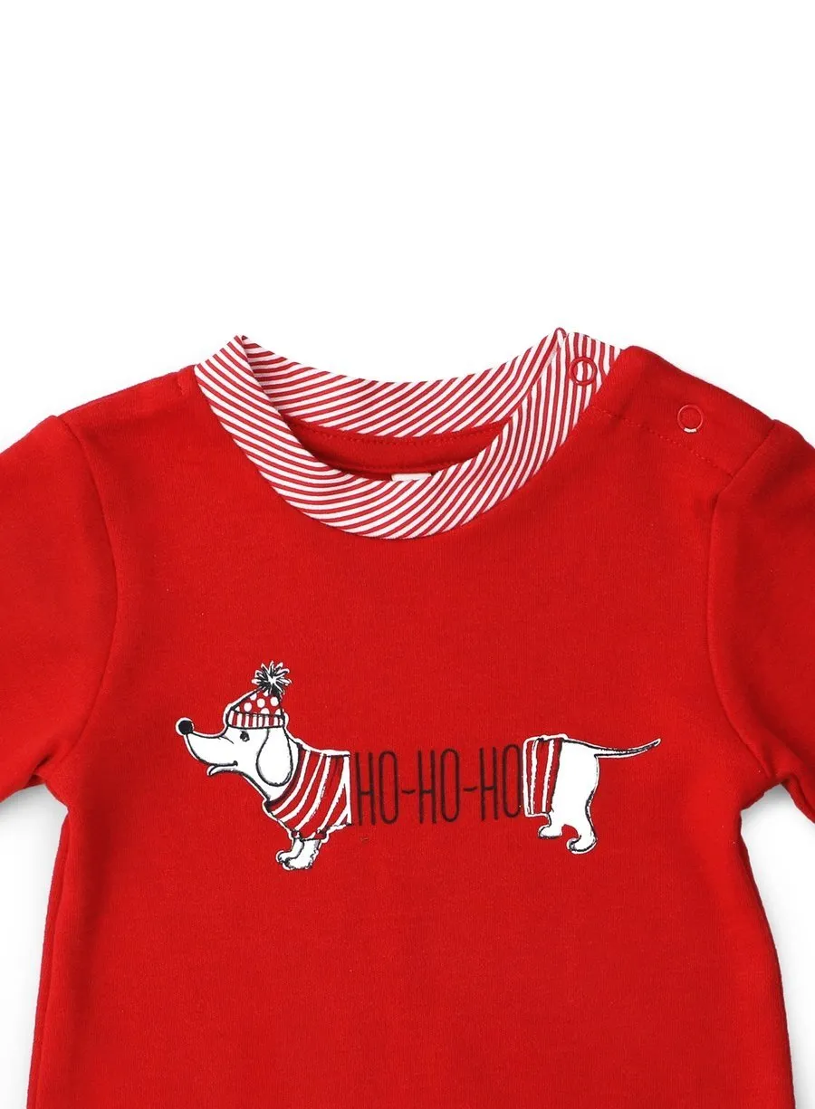 HO HO HO Long Sleeve Organic Cotton Footie