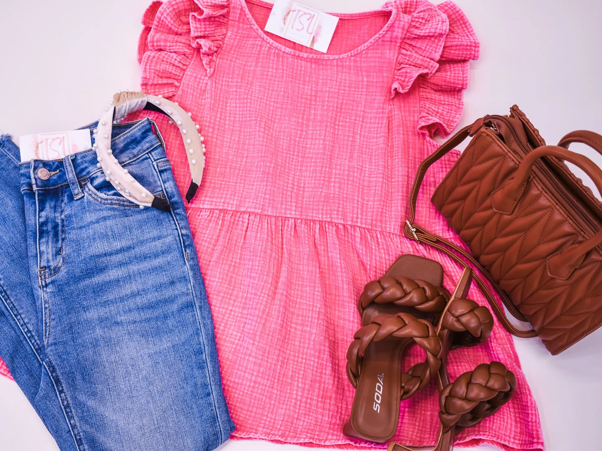 In Theory Washed Babydoll Top