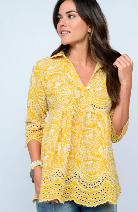 Ivy Jane Yellow Babydoll Top
