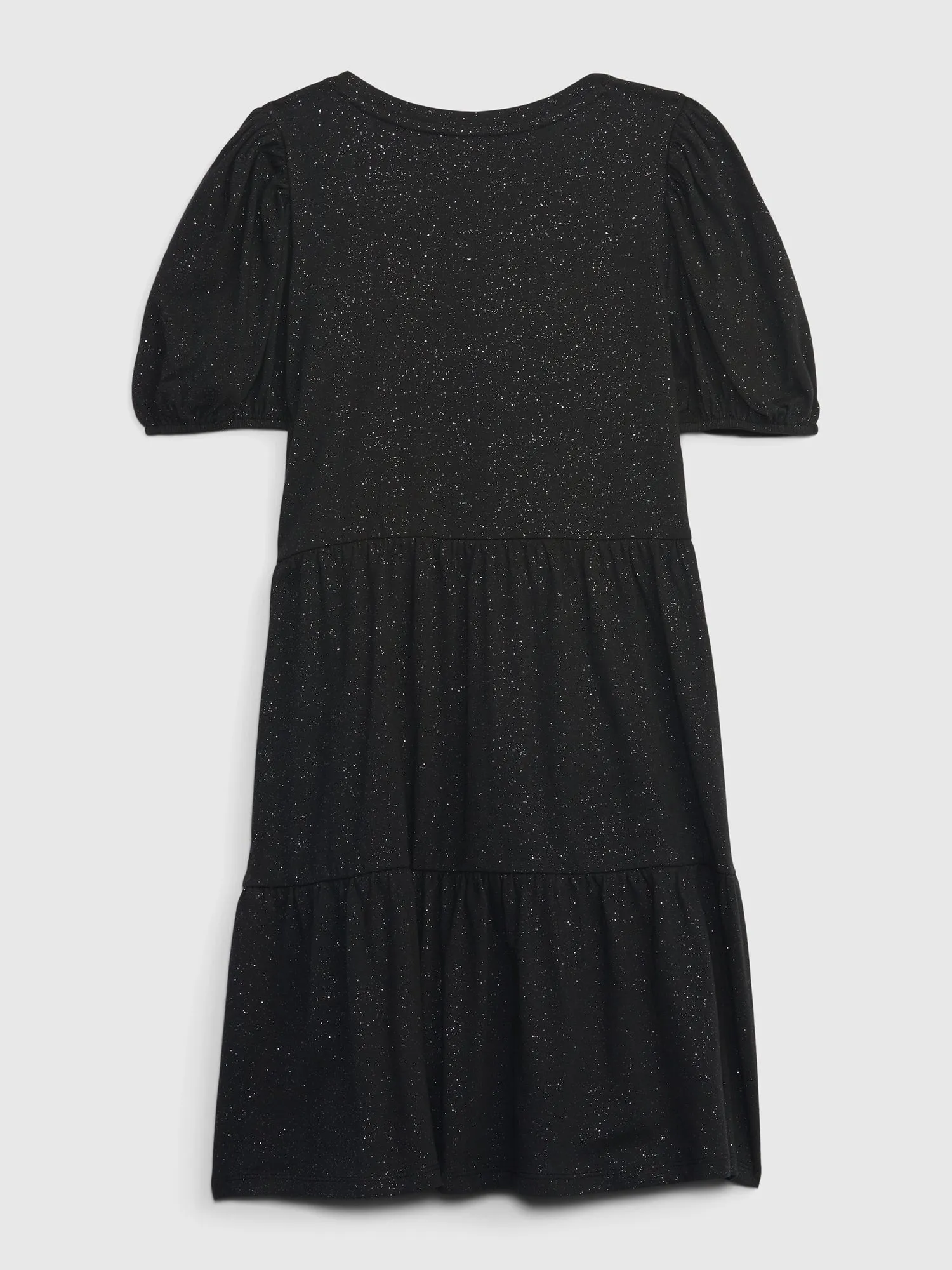 Kids Puff Sleeve Tiered Dress