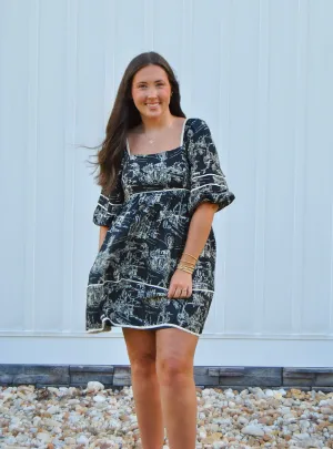 Landscape Toile Mini Dress