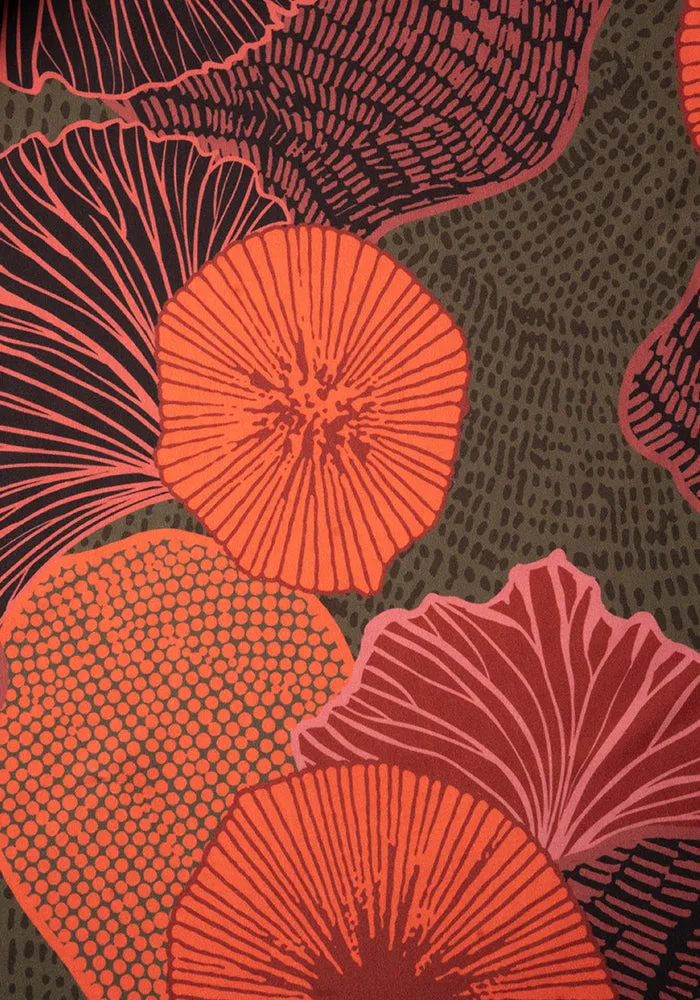 Lea Abstract Ammonite Print Midaxi Dress