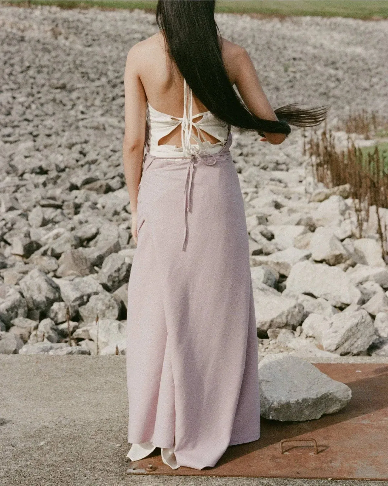 Lilac Apron Dress
