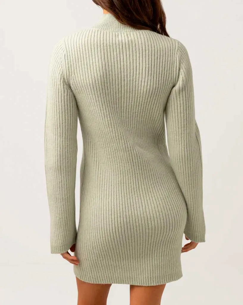 Long Sleeve Knit Mini Dress