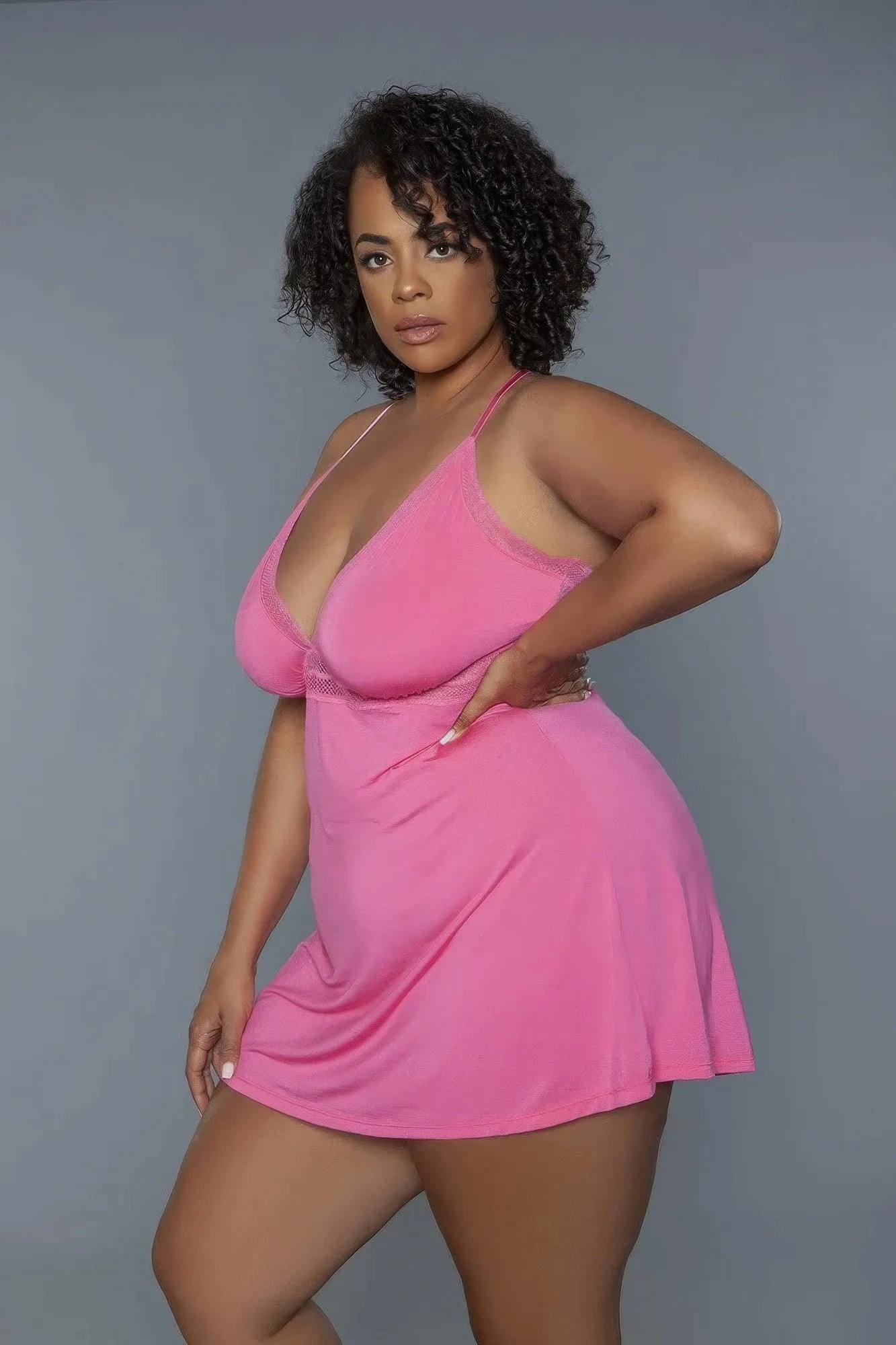 Mini-length Babydoll Nightie Plus 1 Pc