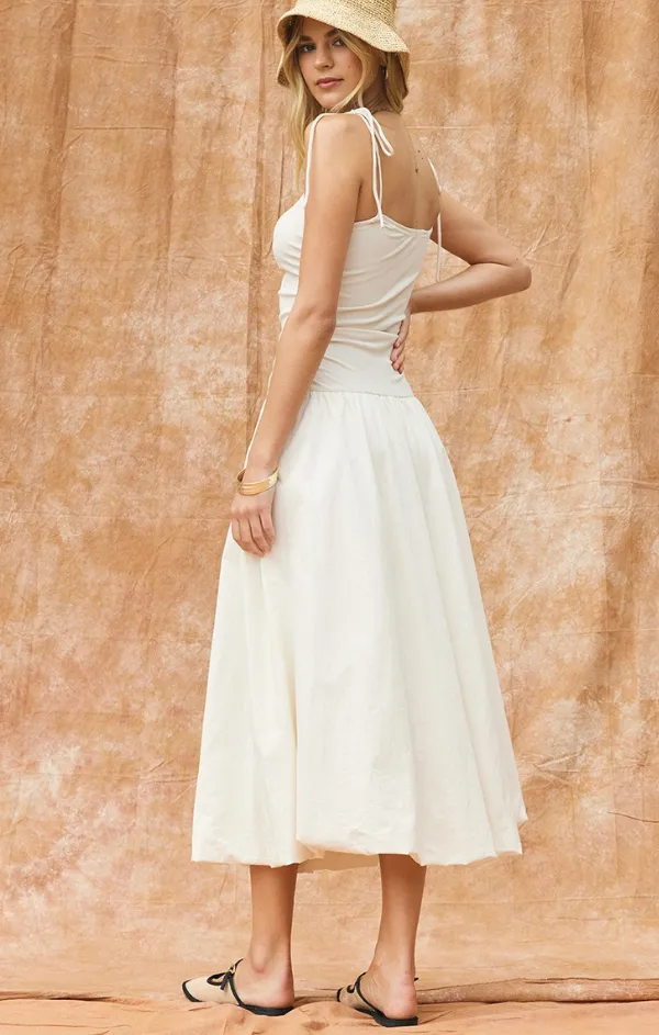 Mix and Match Midi Puff Dress