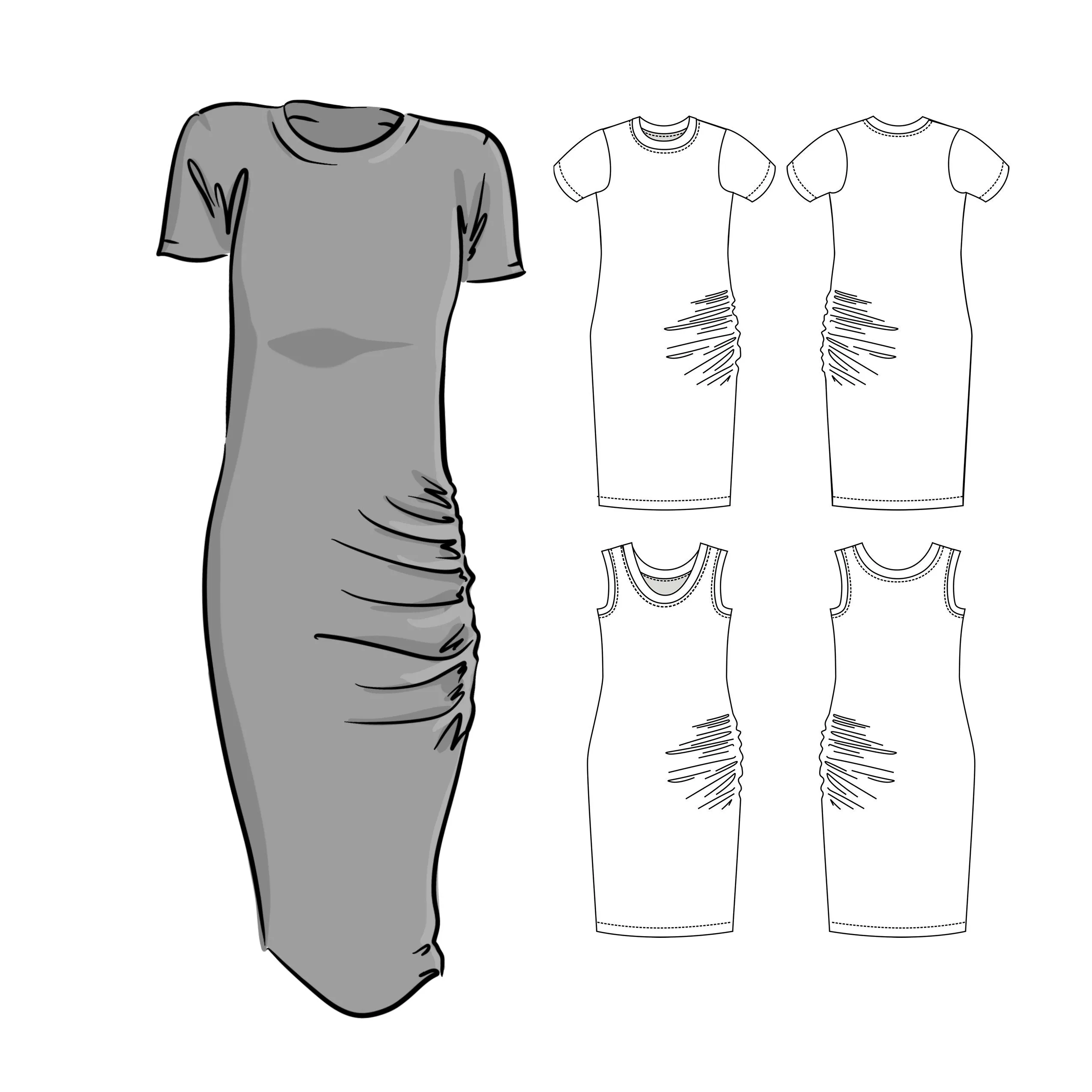 Morgan Rouched Knit Dress
