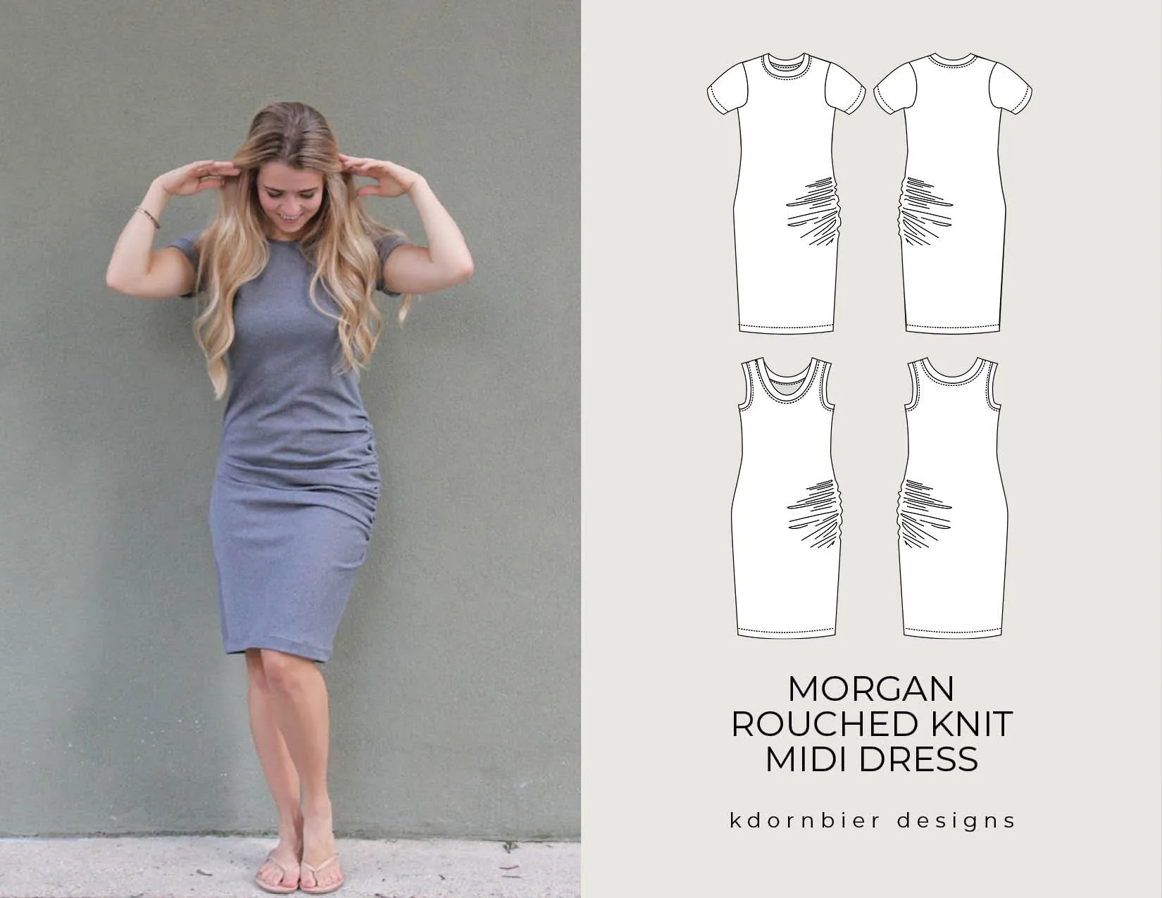Morgan Rouched Knit Dress