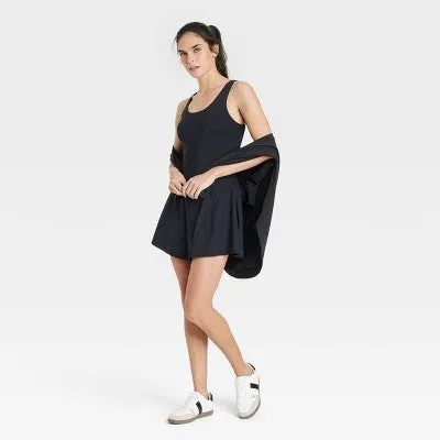 New - JoyLab Women's Knit Lace Up Active Athletic Tennis Dress with Pockets