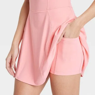 New - JoyLab Women's Knit Lace Up Active Athletic Tennis Dress with Pockets