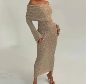 Nightfall Sheer Knit Maxi Dress
