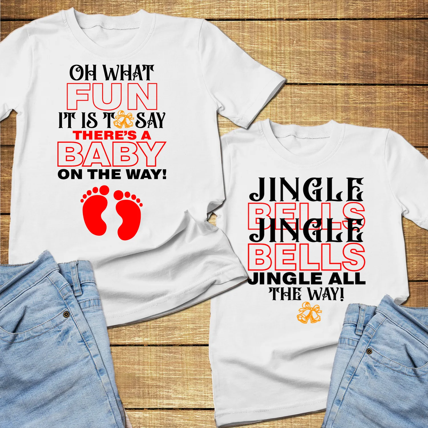 Oh what fun it is to say a baby is on the way christmas t shirt pregnant, couple christmas shirts for pregnant women