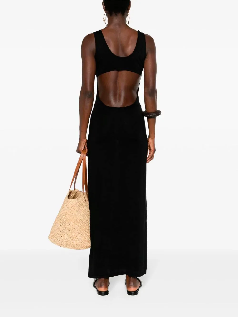 Open-back knit dress