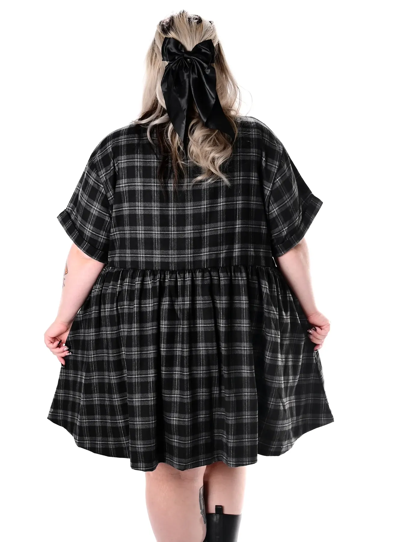 Plaid Babydoll Dress FOXBLOOD