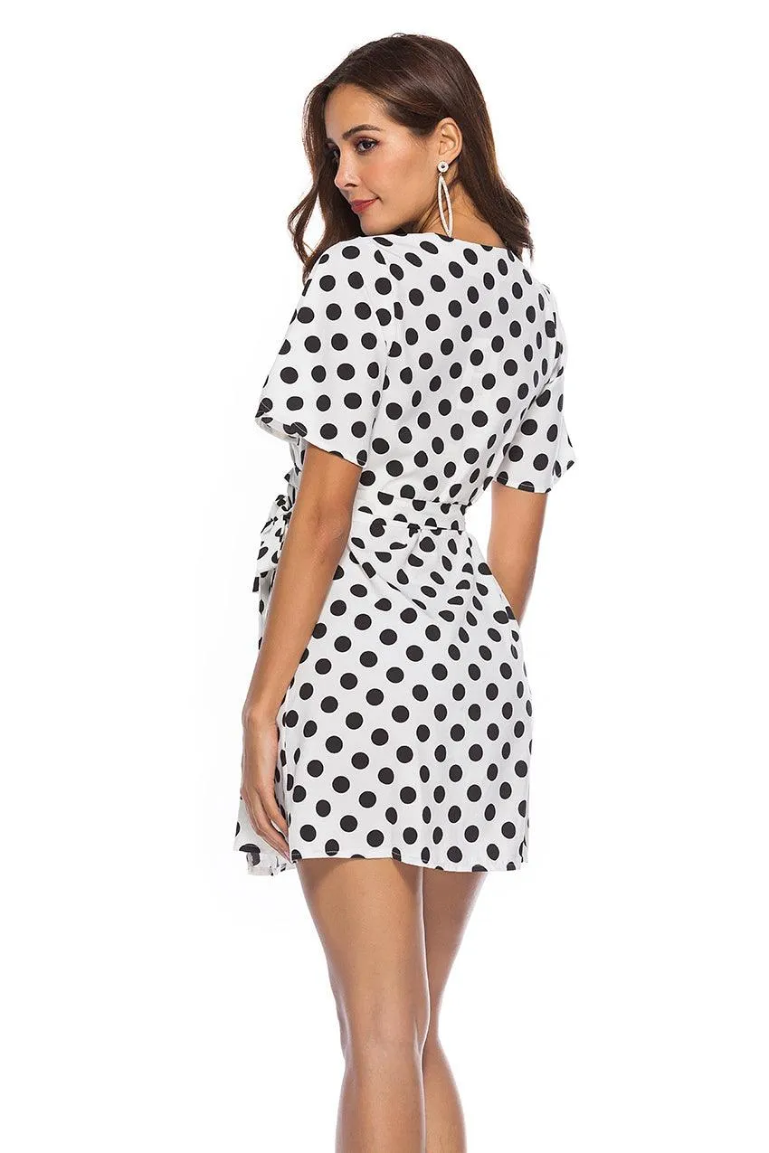POLKA DOT PERFECT WRAP DRESS