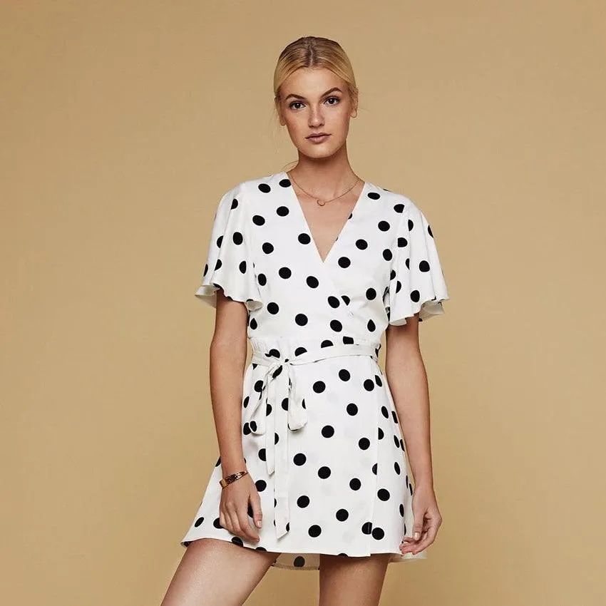 POLKA DOT PERFECT WRAP DRESS