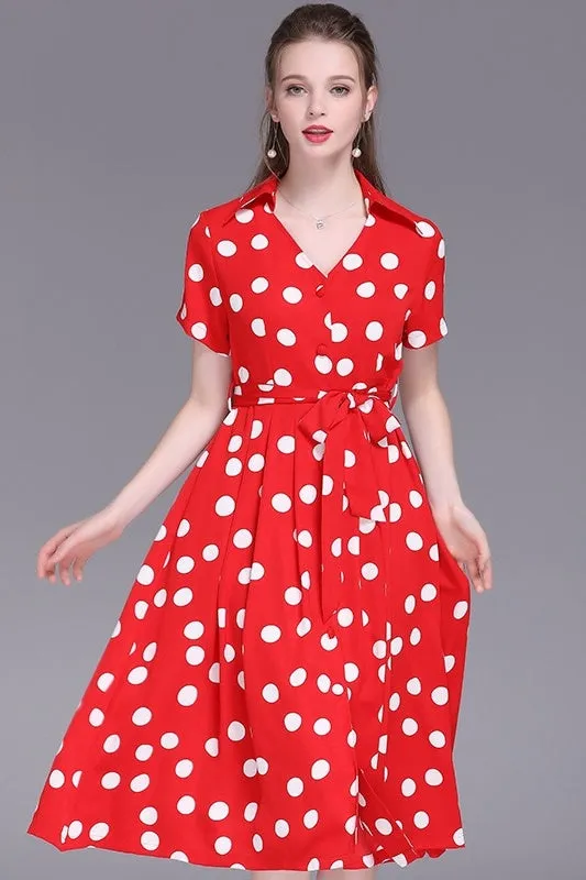 Polka Dot Wrap Dress