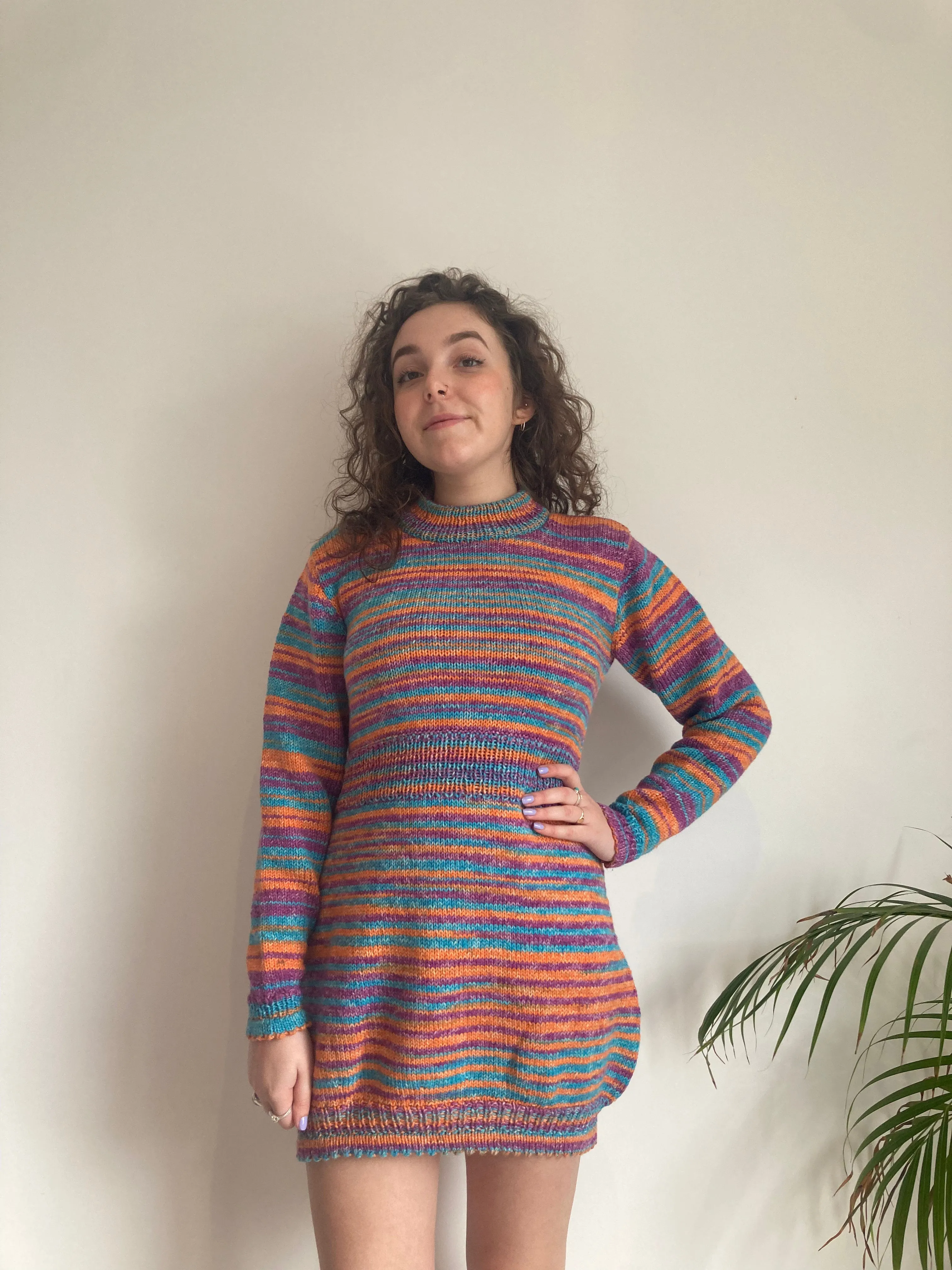 Puff Skirt Knit Dress (S-M)
