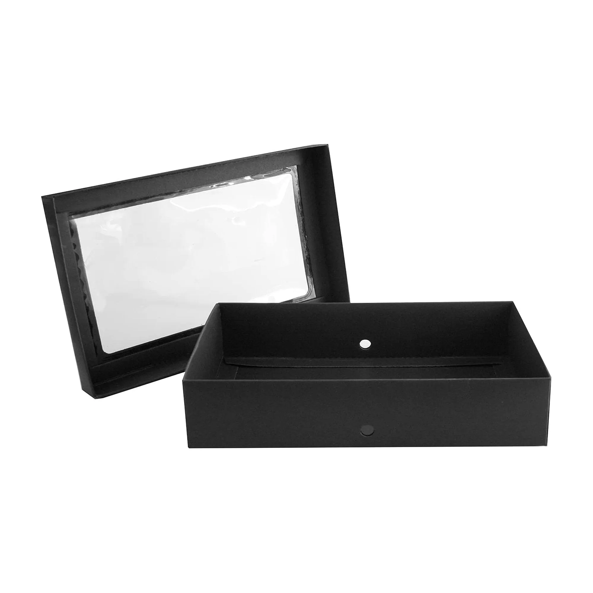 Rectangle Black Kraft Gift Boxes with Christmas Ribbon Pack of 12 (Sizes Available)