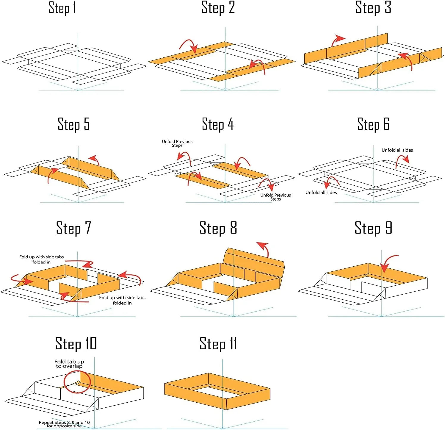 Rectangle White Kraft Gift Boxes with Christmas Ribbon Pack of 12 (Sizes Available)