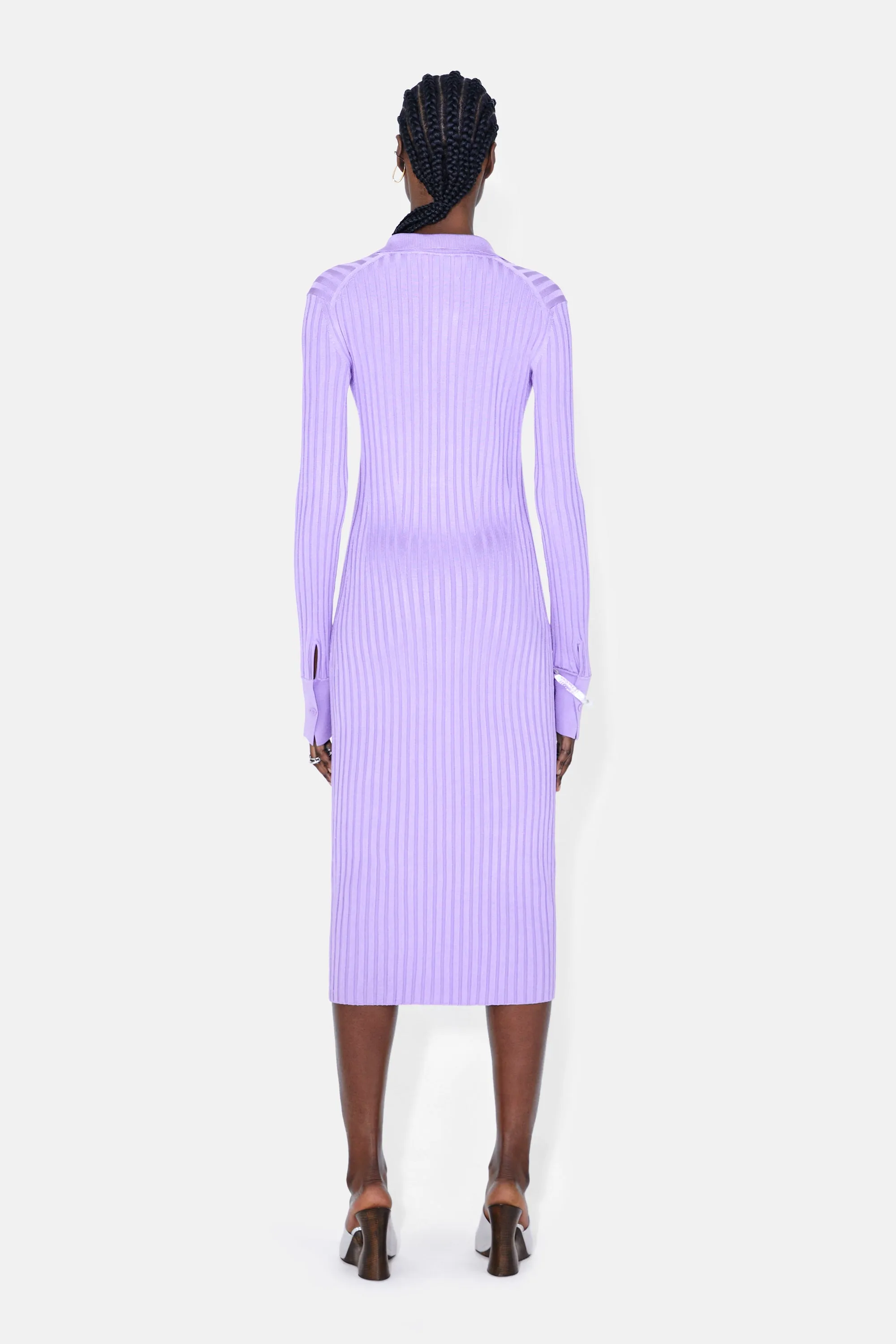 Rhea Henley Dress - Lilac