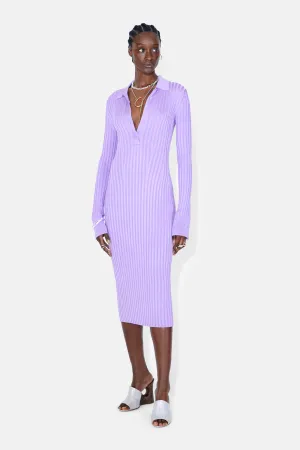 Rhea Henley Dress - Lilac
