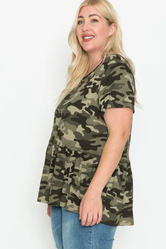 RK101 - CURVY CAMO TOP