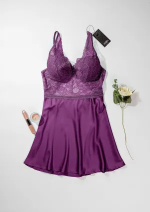 Satin Padded Cup Babydoll Model Number 4245-24