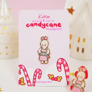 Spice the Gingerbread Baker Enamel Pin | Kawaii Christmas Accessory | Candy Cane Academy Collection