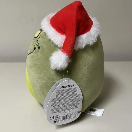 Squishmallows 8" Grinch in Santa Hat Plush