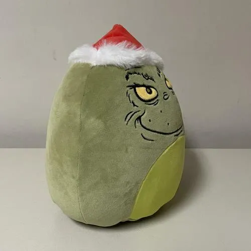 Squishmallows 8" Grinch in Santa Hat Plush