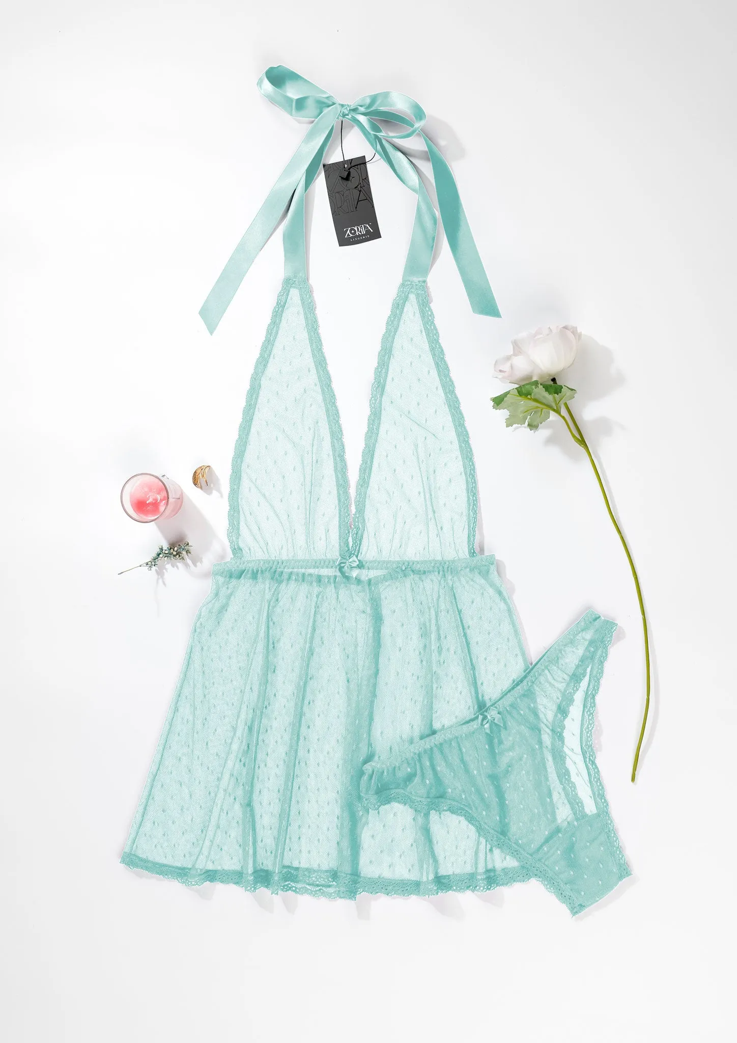 Stretch Mesh Babydoll 4357