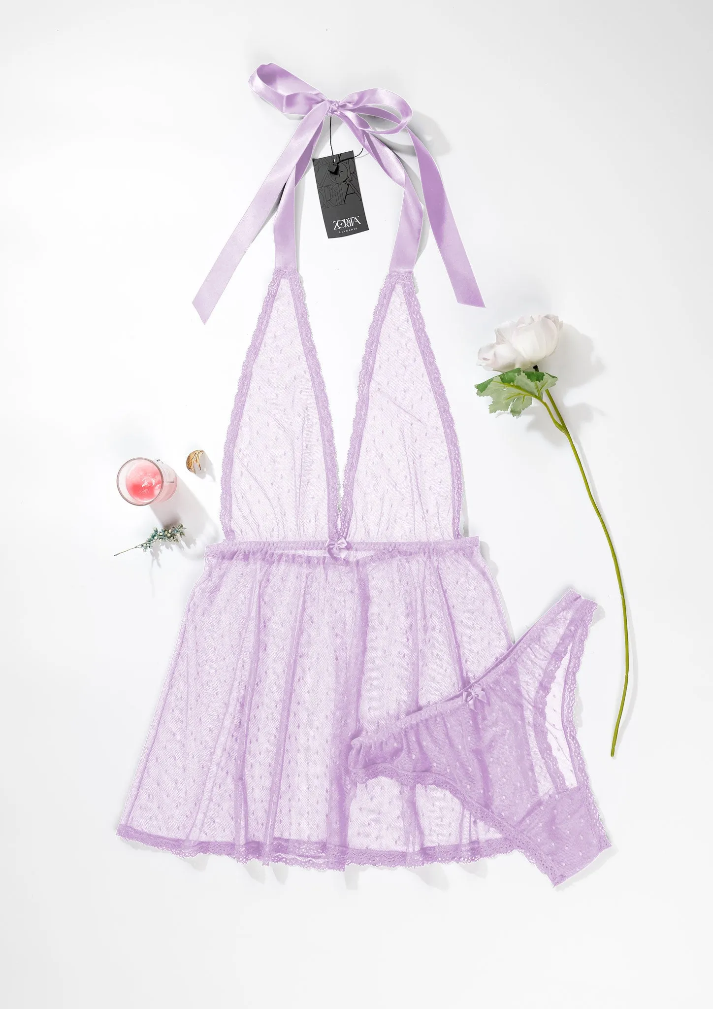 Stretch Mesh Babydoll 4357