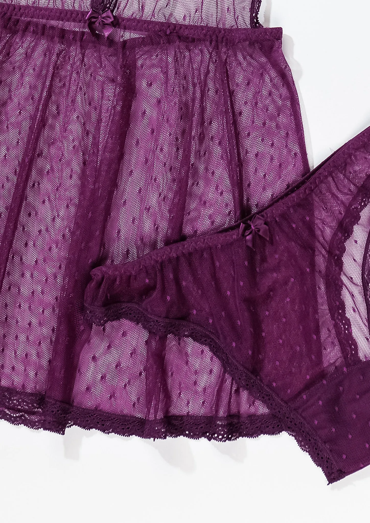 Stretch Mesh Babydoll 4357