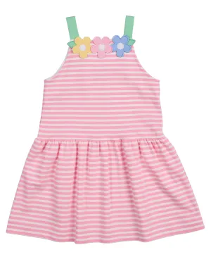 Stripe Knit Sundress w/ Flowers
