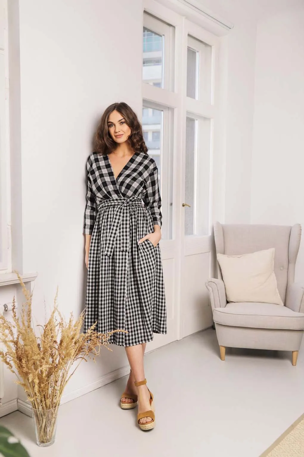 Teresita Organic Cotton Wrap Dress