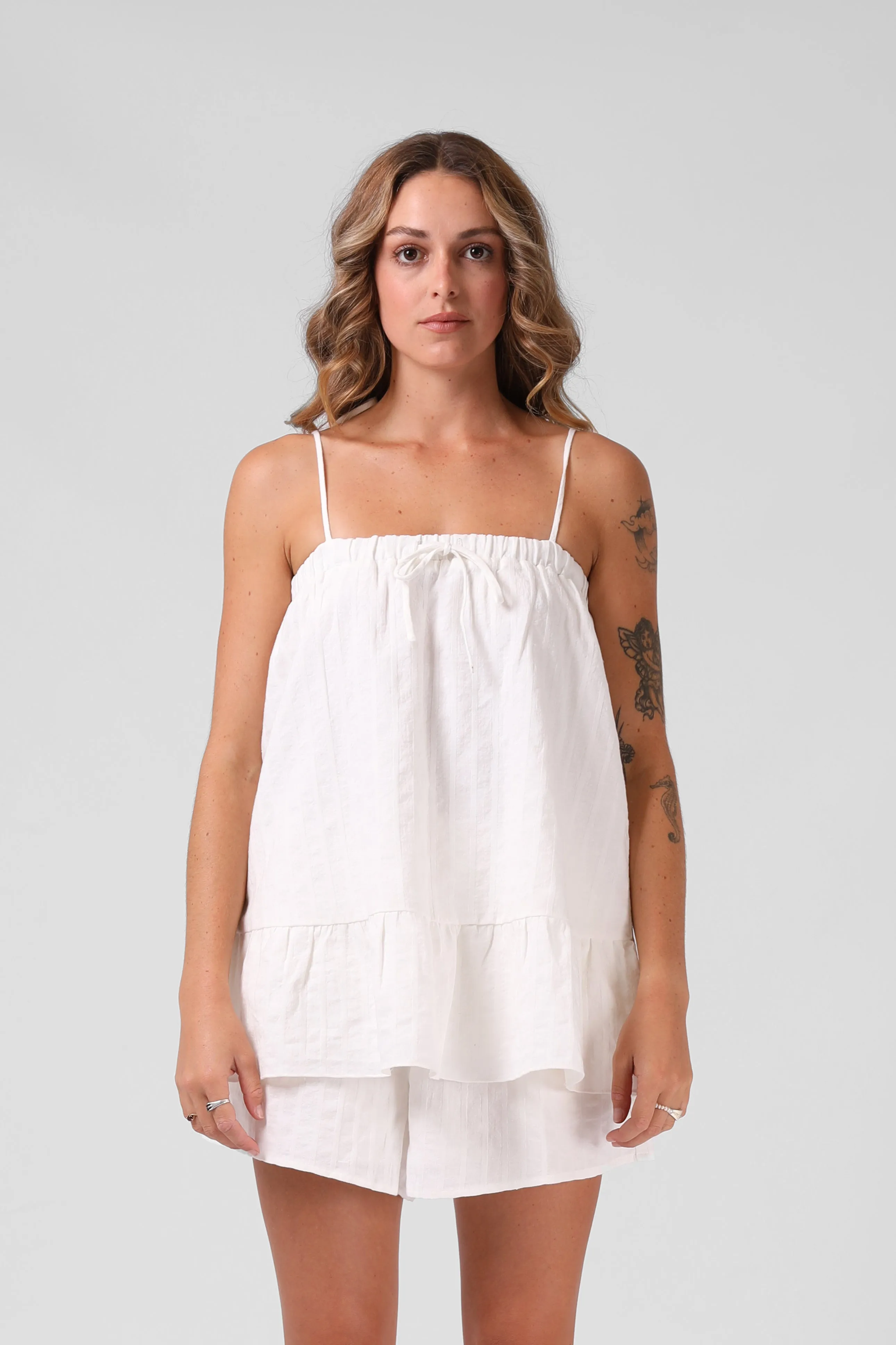 Tilly Top - White Textured