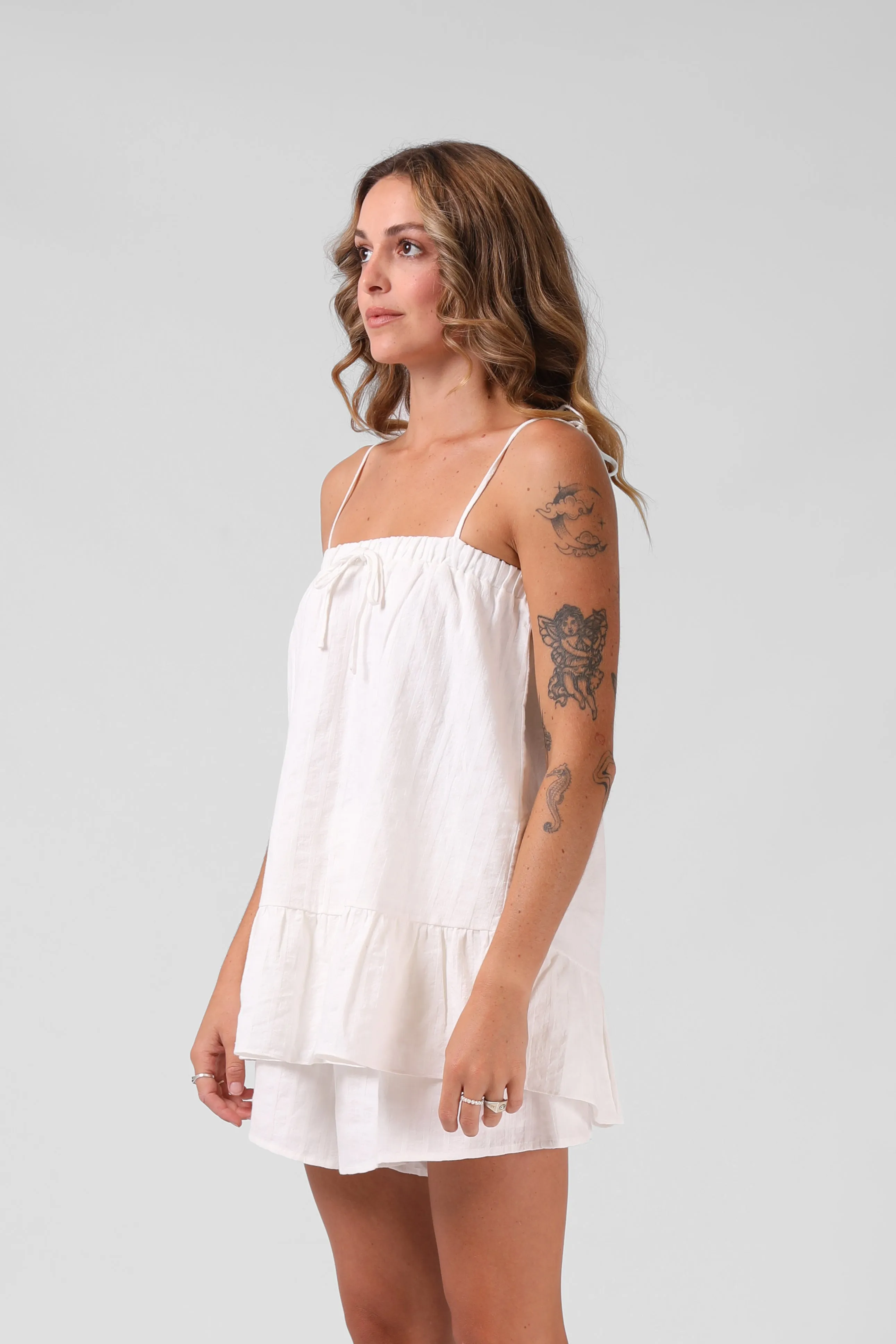 Tilly Top - White Textured