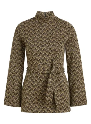 Tuniek met grafische print | King Louie Heloisa tunic top facet black
