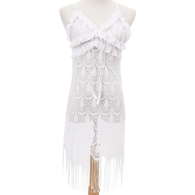 VenusFox Cross-border Hot Selling Sexy Pajama Tassel Skirt Hazy Seduction Sexy Lingerie Women Pajamas  Lingerie Erotic