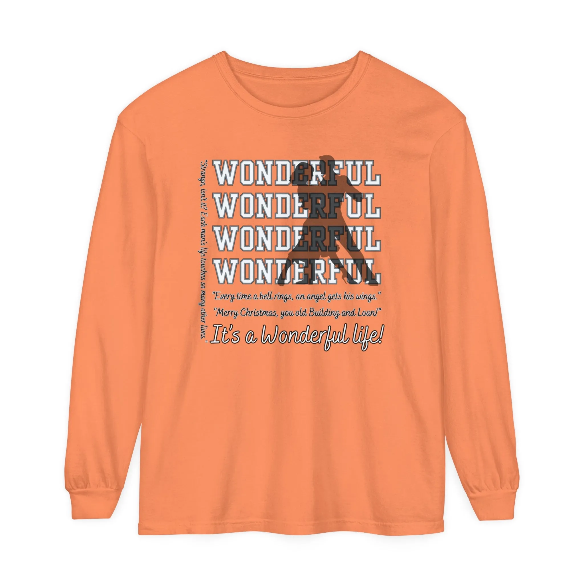 Women's Comfort Colors Long Sleeve Tee: Christmas Movie Inspired by 'It's a Wonderful Life'!