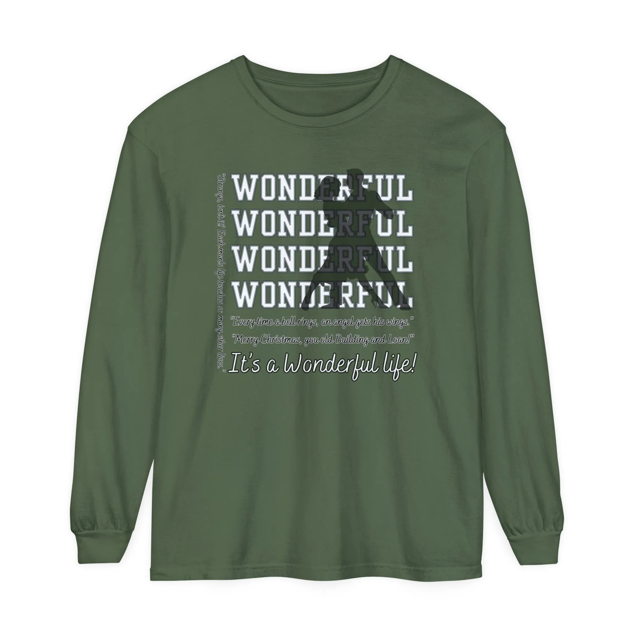Women's Comfort Colors Long Sleeve Tee: Christmas Movie Inspired by 'It's a Wonderful Life'!