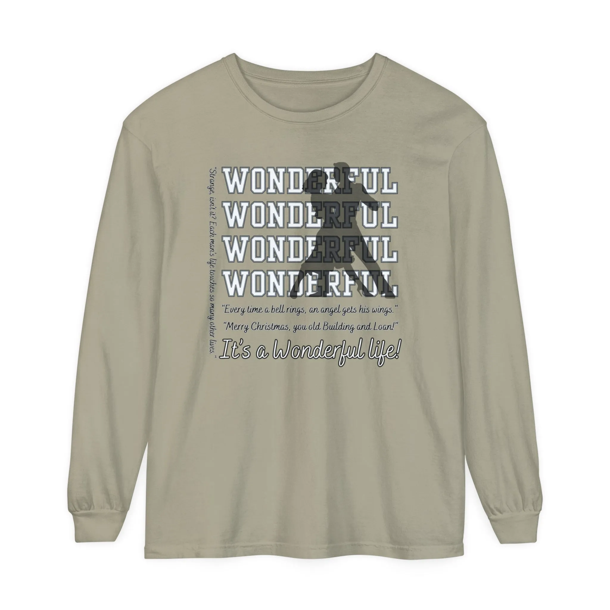Women's Comfort Colors Long Sleeve Tee: Christmas Movie Inspired by 'It's a Wonderful Life'!