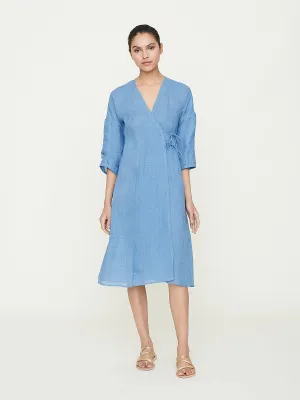 Wrap Dress in Denim
