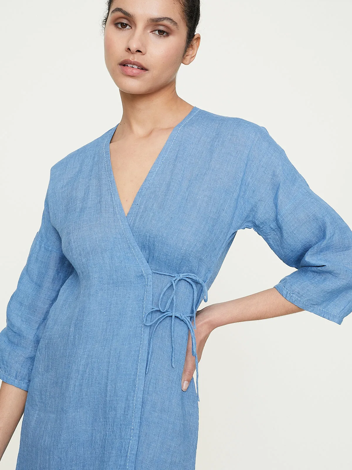Wrap Dress in Denim