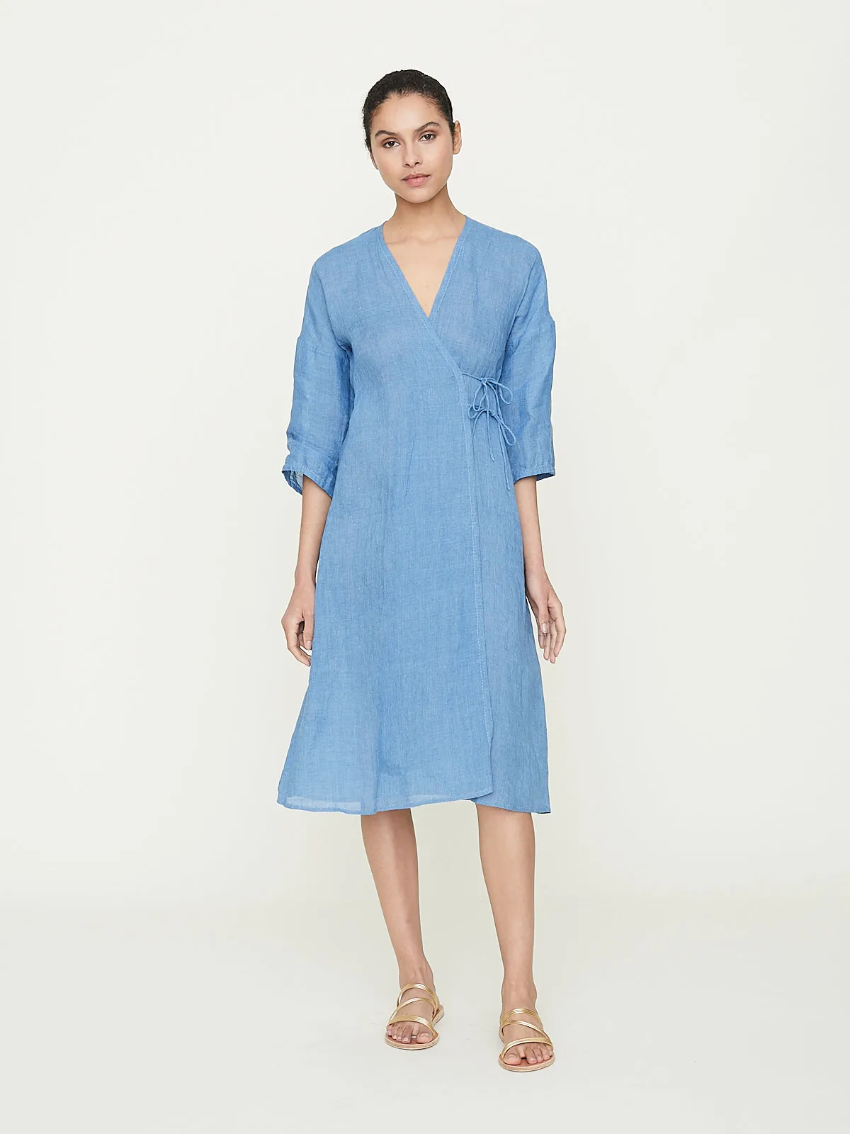 Wrap Dress in Denim