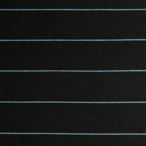 yarn-dyed viscose/spandex jersey - black/bluestone