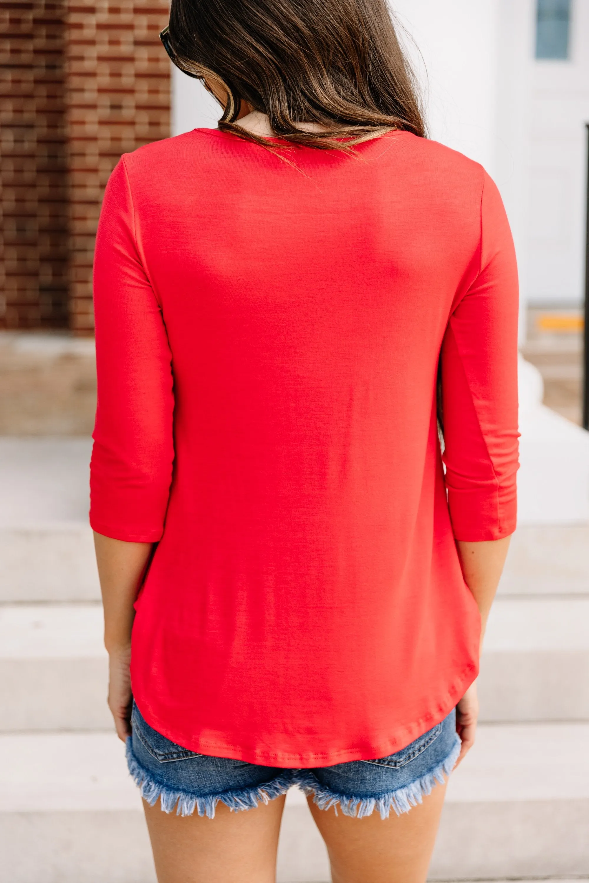 You Belong Tomato Red Babydoll Top